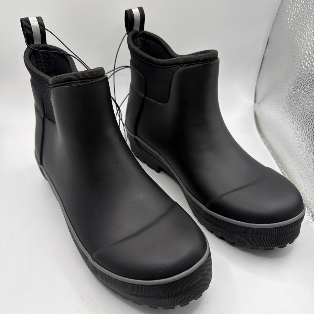 Chooka Everyday Neoprene Ankle Rain Boot Women's Black Insulated Waterproof -6